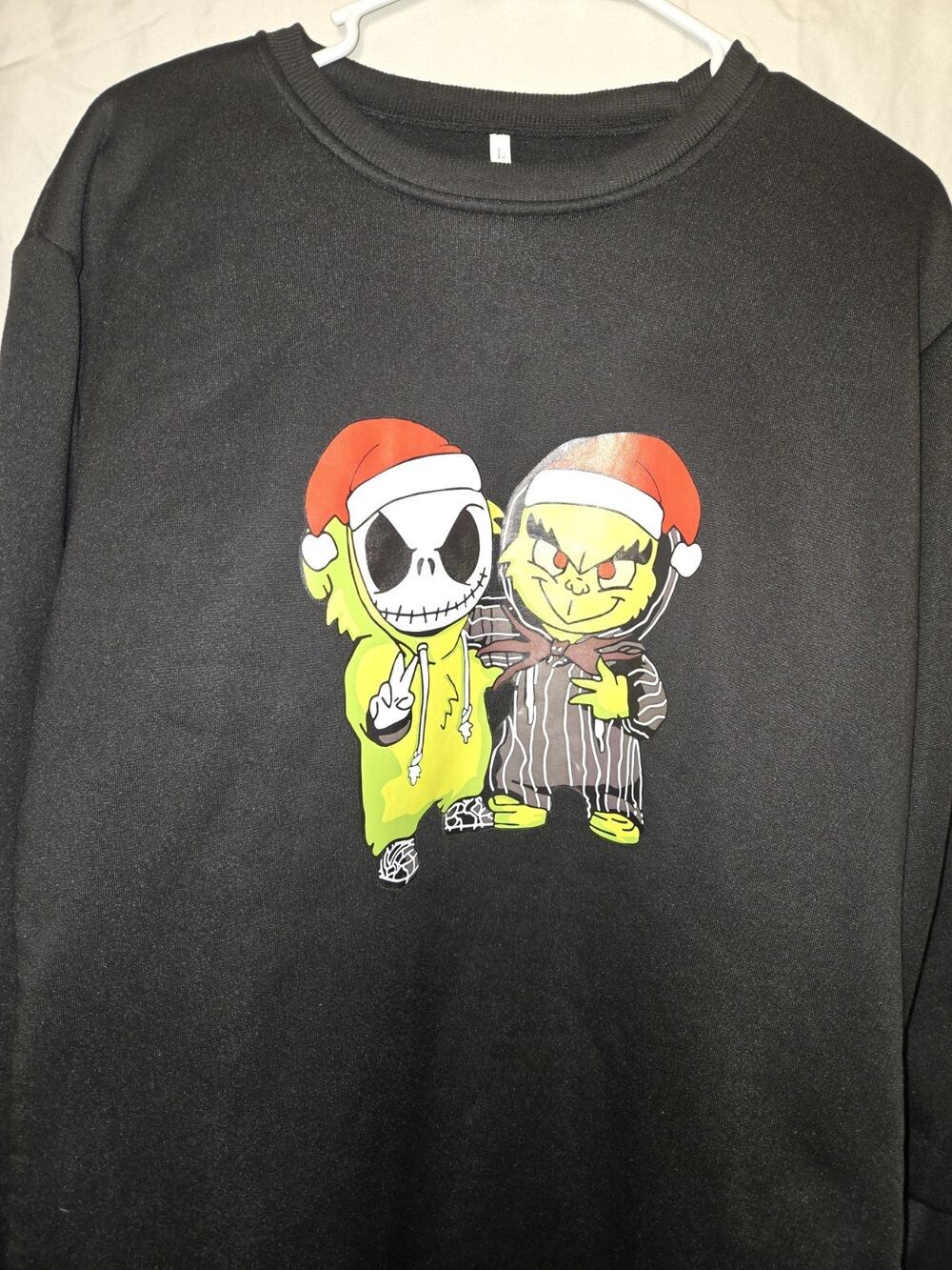 US Womens Size L Jack & Grinch Xmas Tunic Sweatshirt or Mini Sweatshirt Dress